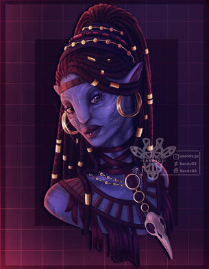 rendered bust (oc not mine)